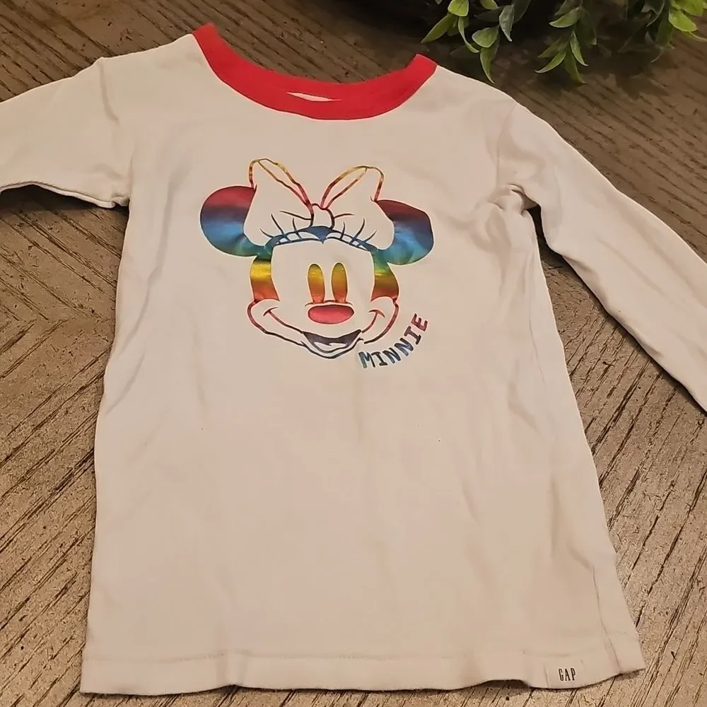 GAP Kids Pajama Set - Red and White Minnie Mouse Size 5